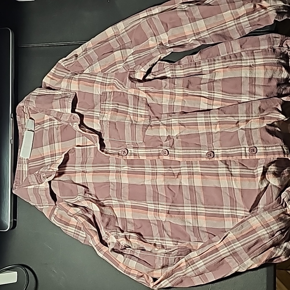 Girls long sleeve button up